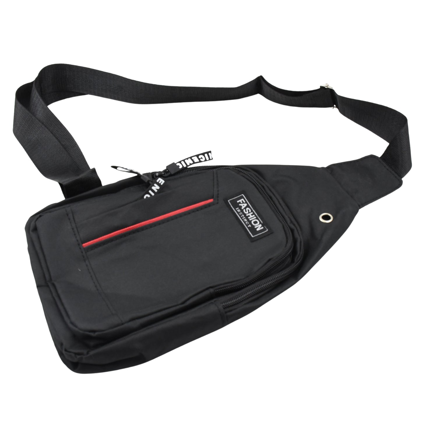 Waterproof Anti-Theft Crossbody Fanny Pack – USB Charging (1 Pc, Black & Grey)