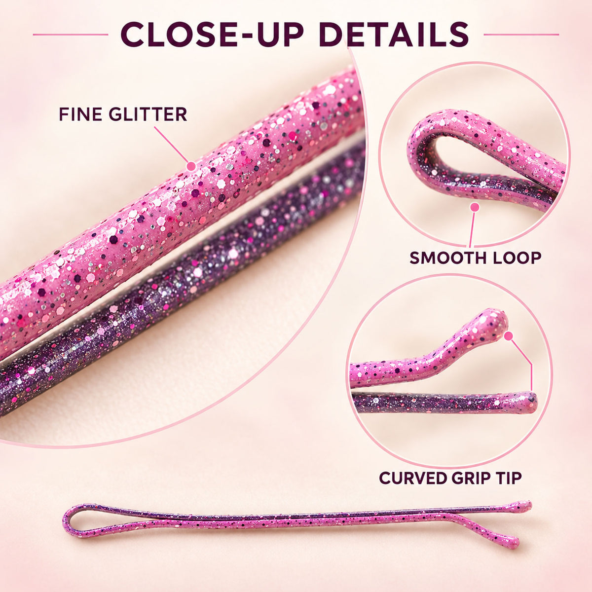 Metal Hair Pins Glitter Finish - 05.jpg