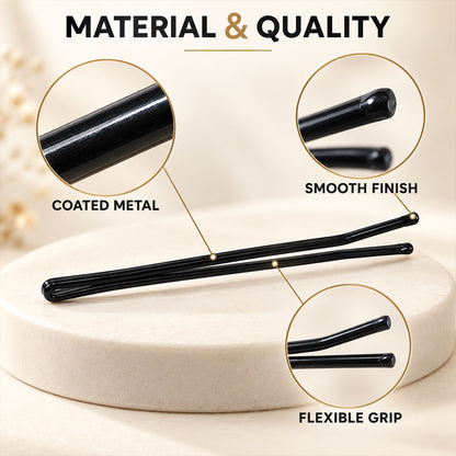 Metal Hair Pins with Rounded Tips for Bun Updo and Everyday Hair Styling (40 Pc)