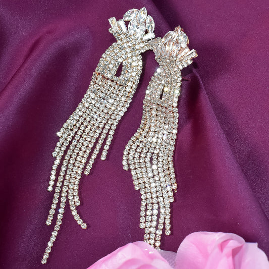 Long Crystal Jumka Crystal Earring