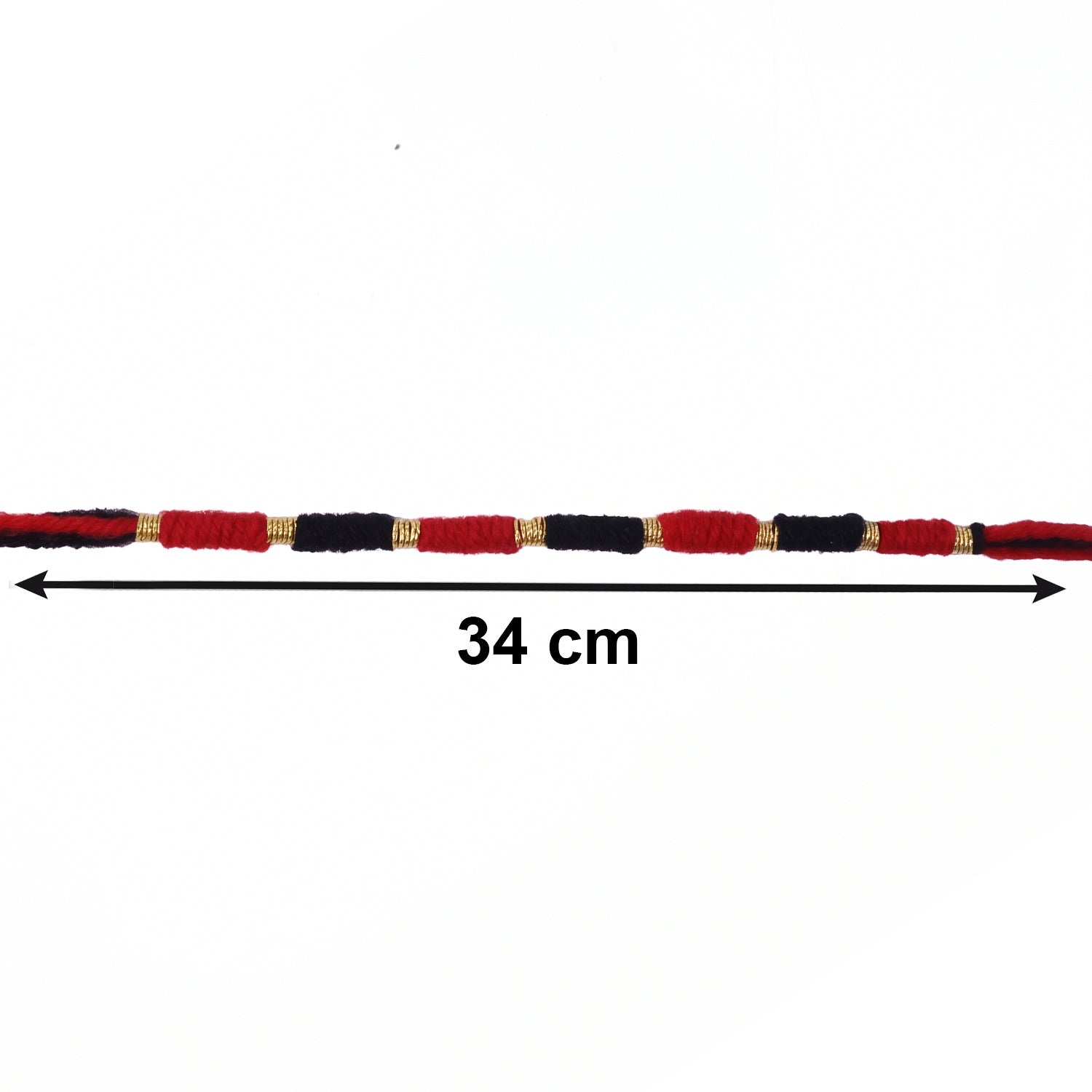 Handmade Black and Red Bracelet Rakhi for Brother (1 Pc)