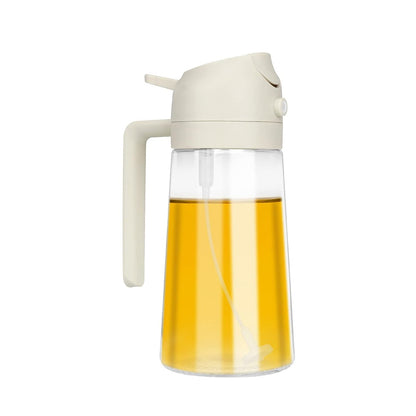 2-in-1 Multi-Purpose Glass Oil Dispenser Bottle (500 ml Approx)