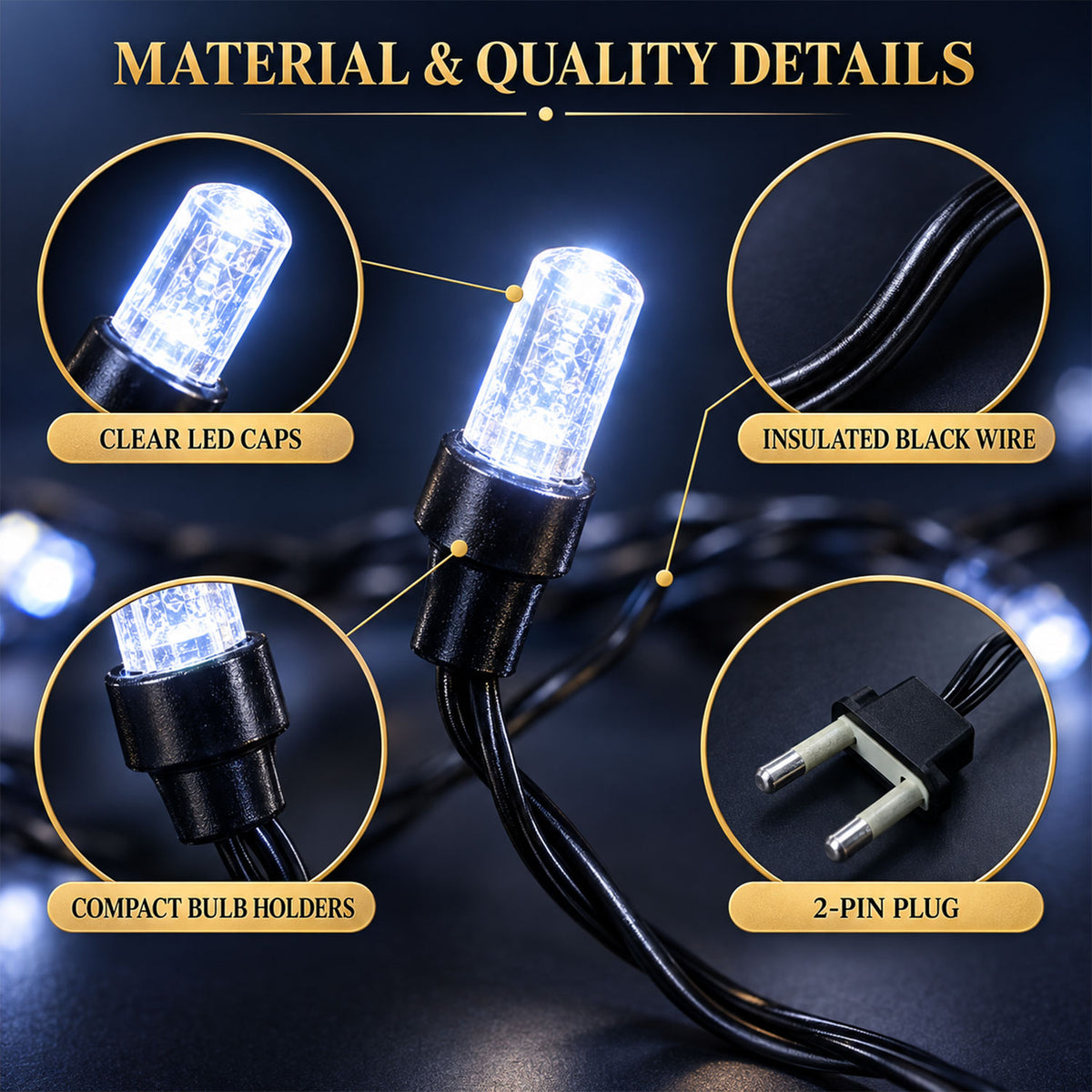 Decorative LED String Lights for Festive Home and Window Decor (8 Mtr Approx)