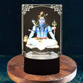 Lord Shiva 3D LED Frame – Soft Warm White Light Decor
