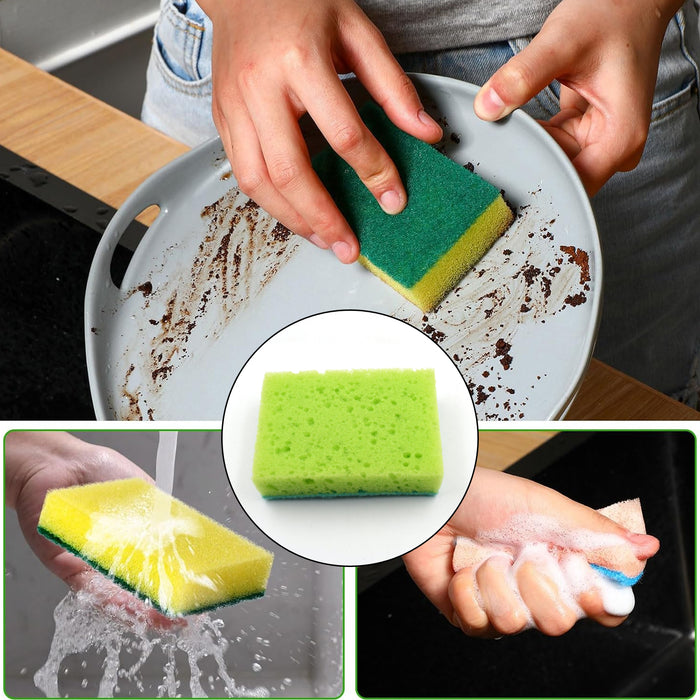 4Pcs Dish Cleaning Sponges, Cute Fruit-Shape Thickened Kitchen Sponge,  Multifunctional Wipe Decontamination Lightweight Cleaning Dishes Sponge  Washing