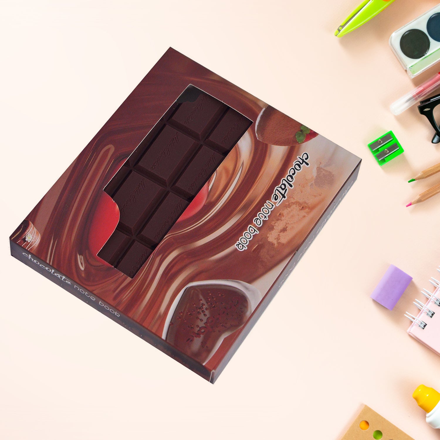 Small Chocolate Scented Bite-Shape Pocket Diary – Rectangular Memo Notebook for Kids (80 Pages)