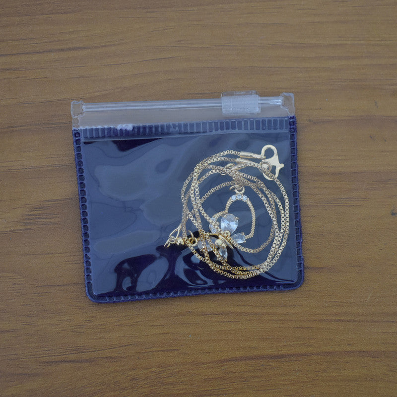 Gold-Plated Crystal Butterfly Heart Pendant Necklace for Women