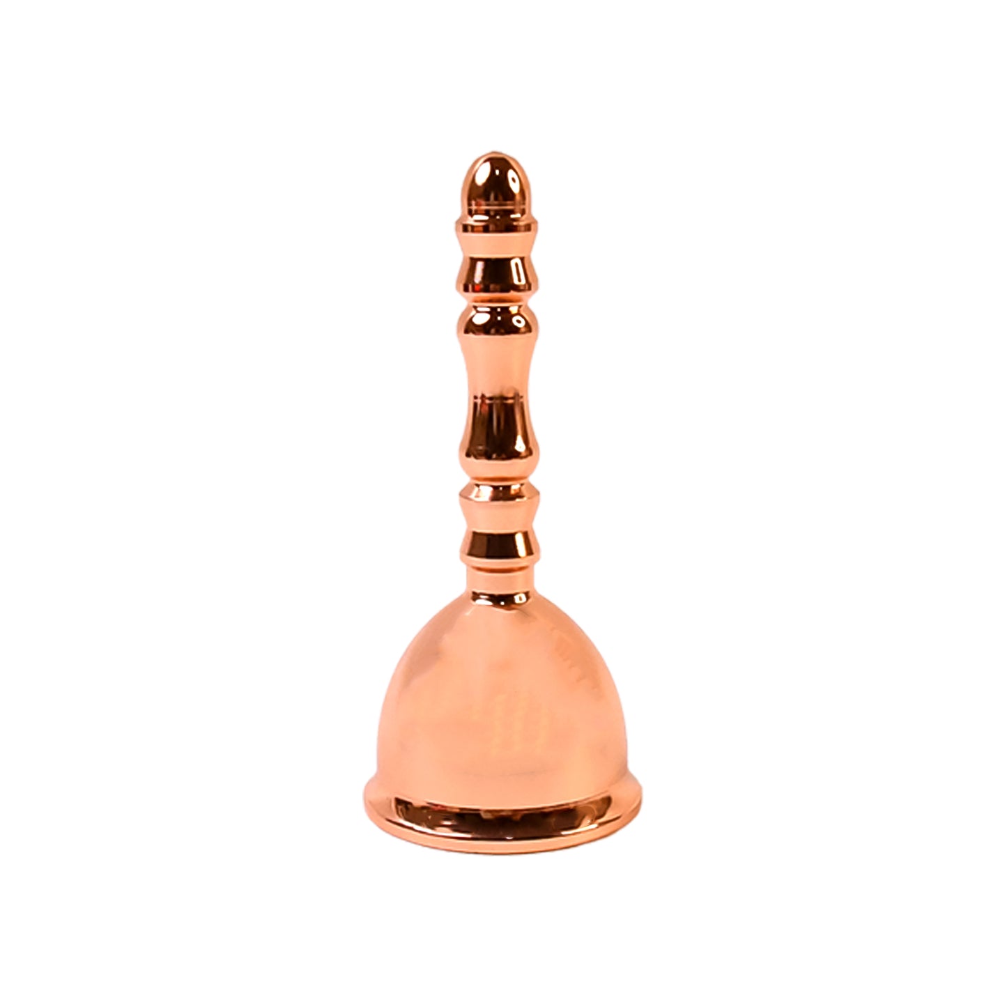 Brass Super Deluxe Rose Gold Puja Bell, Pooja Ghanti, Ghanta for Home and Temple, Prayer Bell