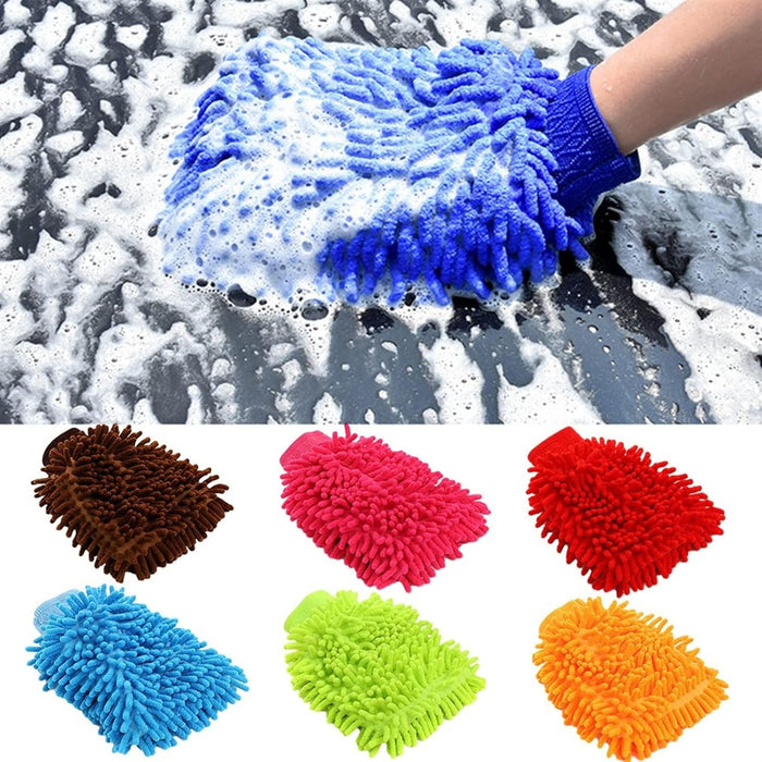 0711 double sided microfiber hand glove duster