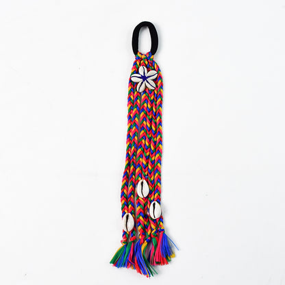 Traditional Multicolor Braided Hair Accessory Stylish Kodi String Bow (1 Pc)