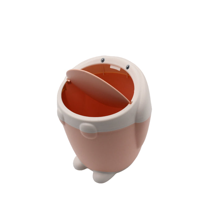 Little White Rabbit Trash Can Small Garbage can with lid Trash can for Cars Mini Dumpster for Desk Tabletop Litter bin Bunny Trash can Rabbit Garbage can,Mini Dustbin Garbage can for Desk