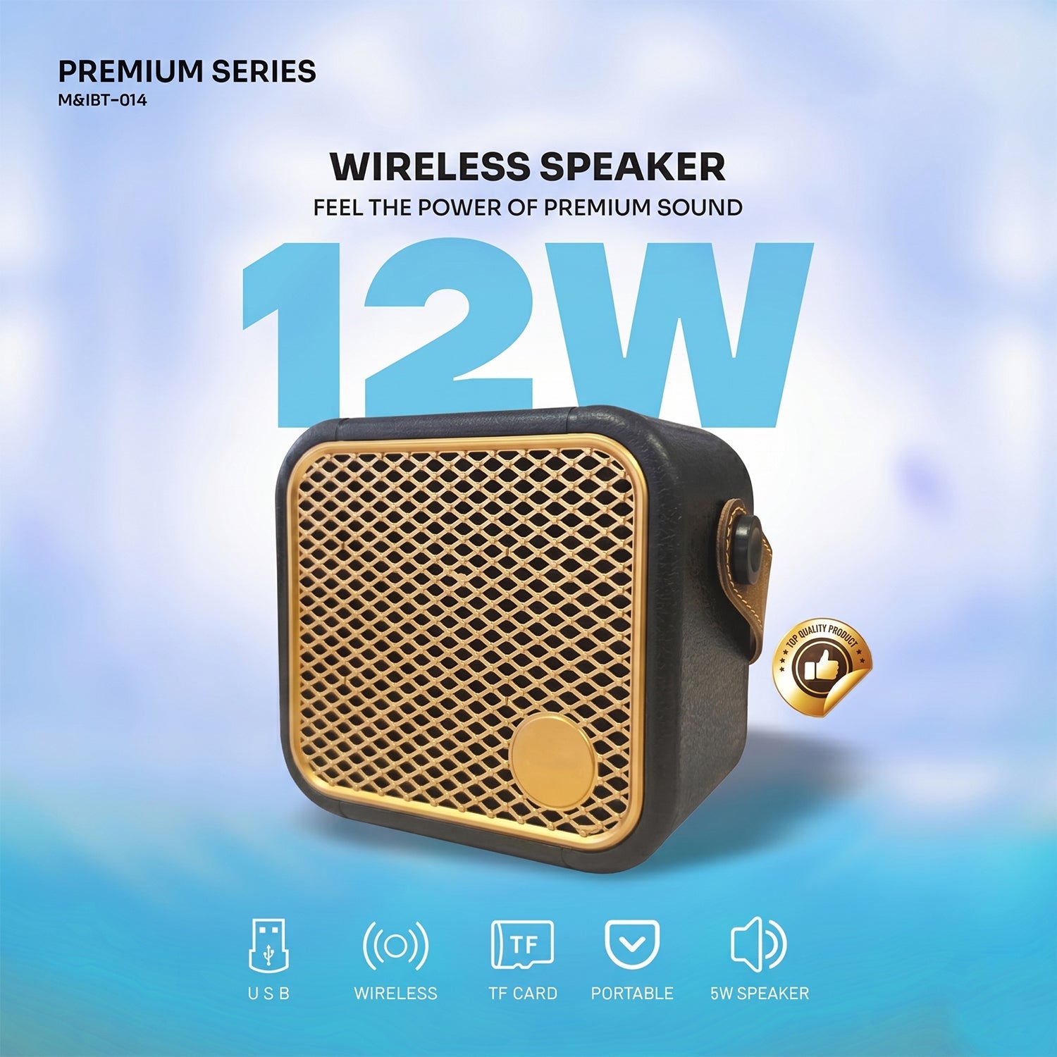 Premium Series 12W Wireless Mini Speaker (1 Pc)
