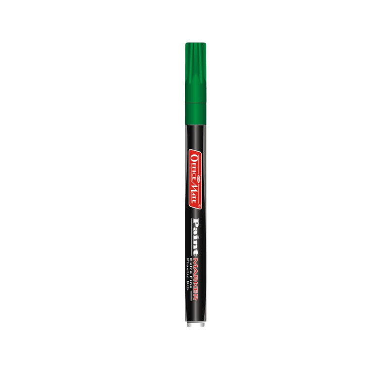 Office Mate Paint Marker – Green Colour Extra Fine Plastic Nib