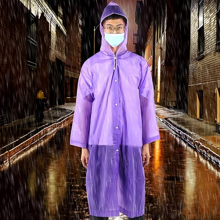 EVA Raincoat Protect Body Arms Legs, Waterproof Reusable Rain Poncho for Women Men Adult Kids Outdoor Traveling Eva Material Raincoat / Rain wear / Rain Suit for Outdoor Accessory (1pc)