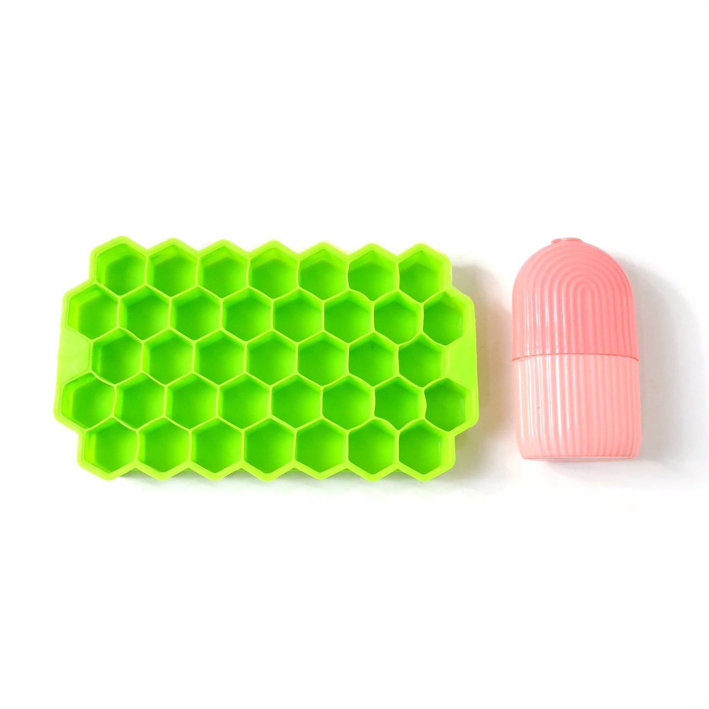 Freezer ice cube tray for skin cooling roller