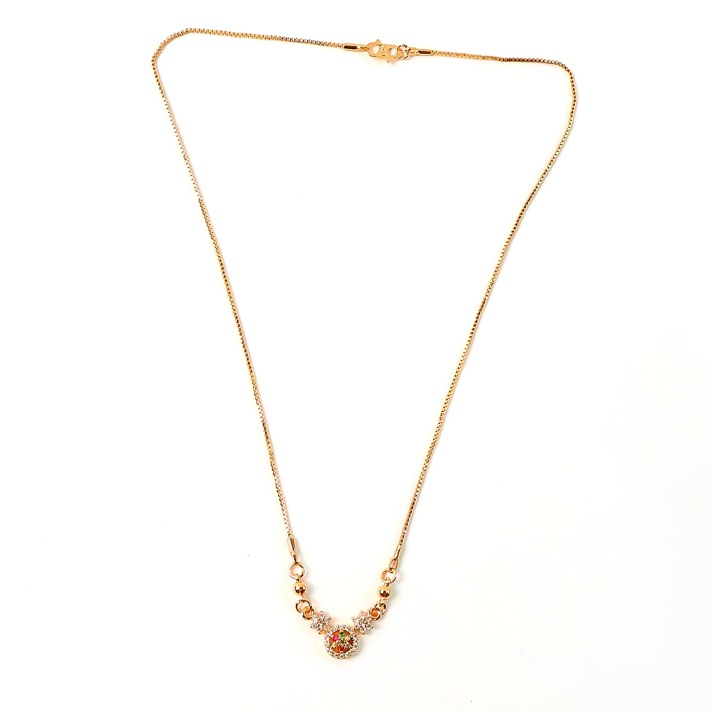 Elegant Gold-Plated Floral Pendant Necklace for Women