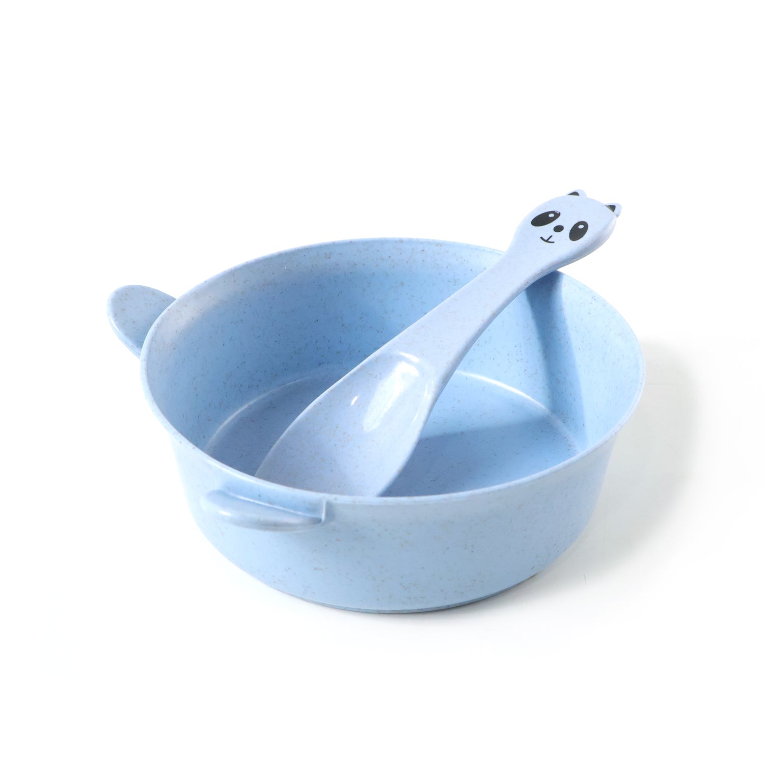Wheat Straw Kids Soup Bowl with Matching Spoon (240ML, 1 Set )