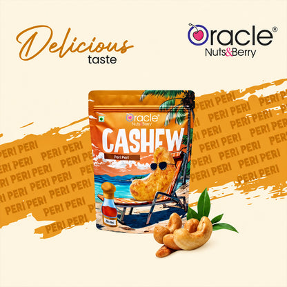 Peri Peri Cashews Premium Roasted Crunchy Kaju with Spicy Fiery Hot Masala (200g)
