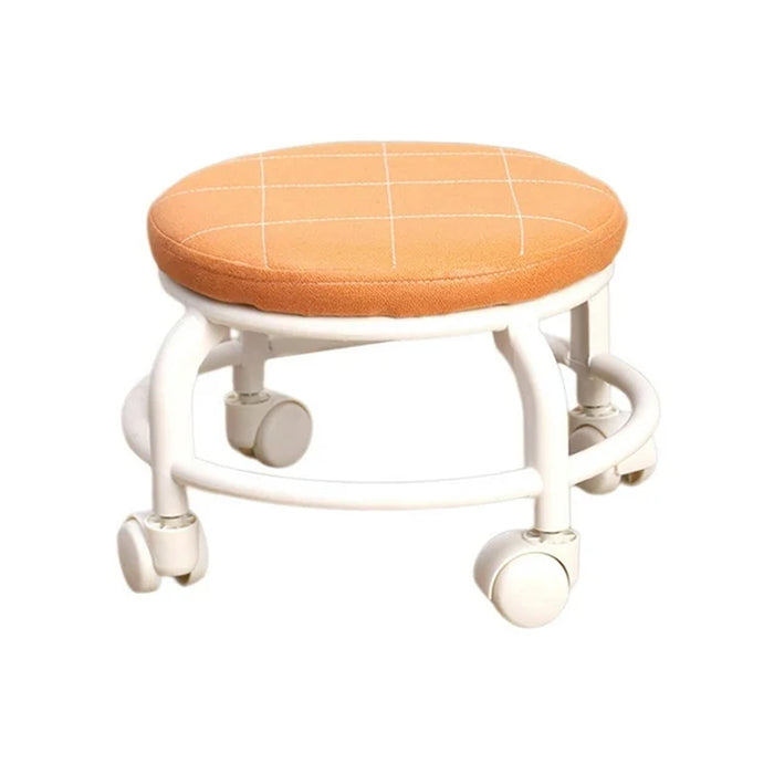 17870 Roller Seat Stool Low Height Rolling Stool Multifunctional Small Household Movable Mini Stool Pulley Wheel Stool for Garage Home Library (1 Pc)