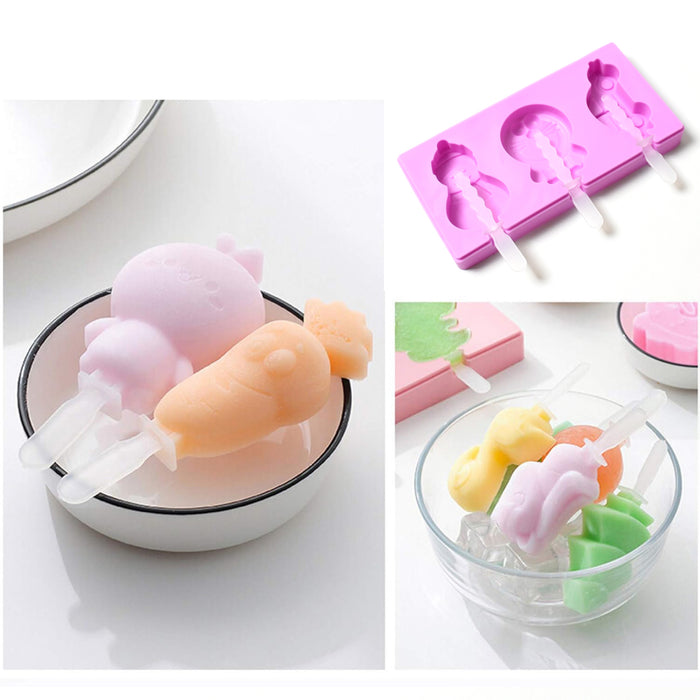Silicone Popsicle Molds, Reusable Ice Cream Molds With Sticks And Lids. A Must-Have Popsicle Mold For Summer.