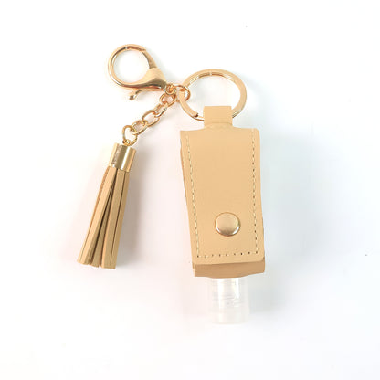 Portable Hand Sanitizer Holder Keychain with Tassel (1 Pc)