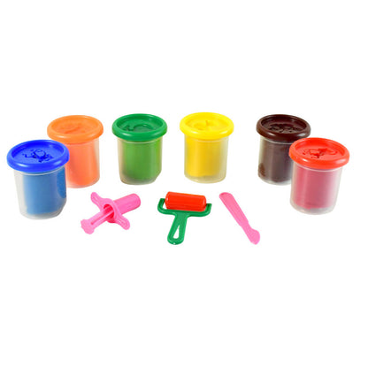 Khyati Frisky Dough Set – 6 Bright Colours with Roller & Cutter Tools