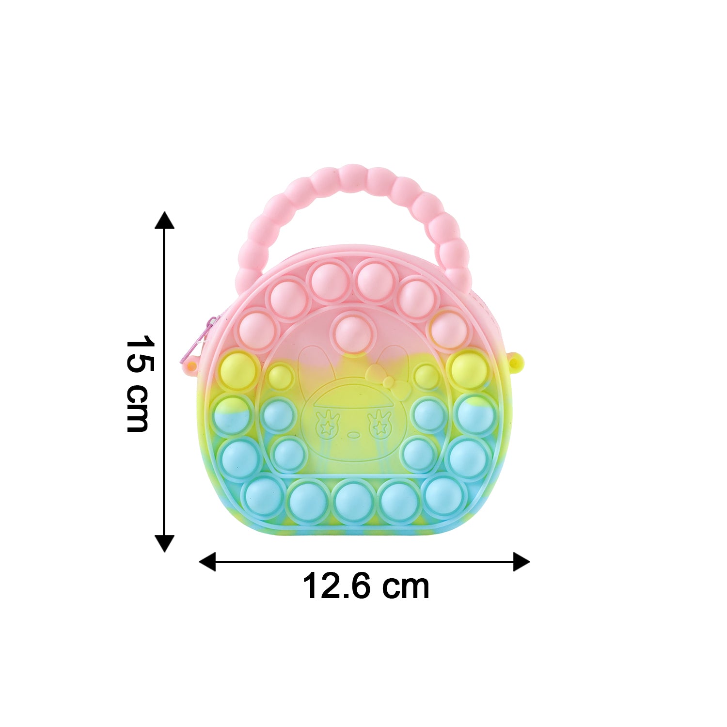 Rainbow Round Silicone Pop It Coin Purse (1 Pc)