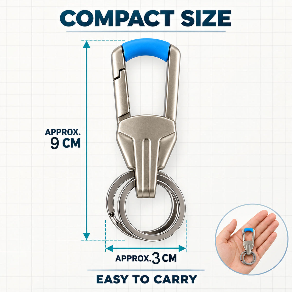 Metal Key Holder – Secure & Stylish Carabiner Clip for Keys