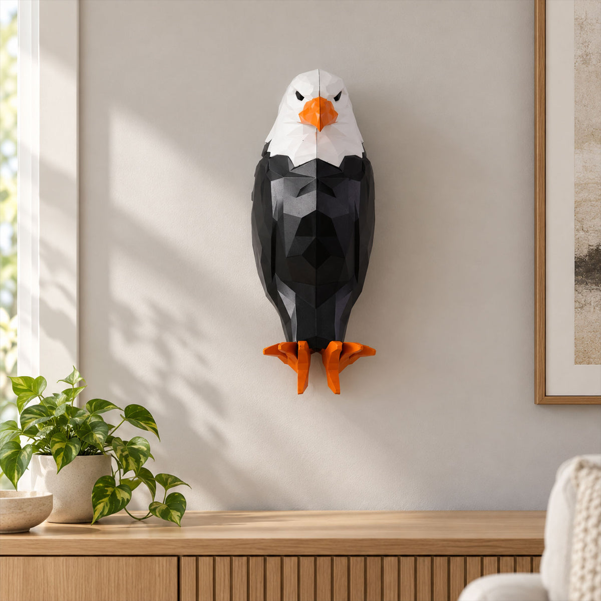 Eagle Shaped LED Ambient Wall Light with Remote and Magnetic Holder (1 Pc Set)