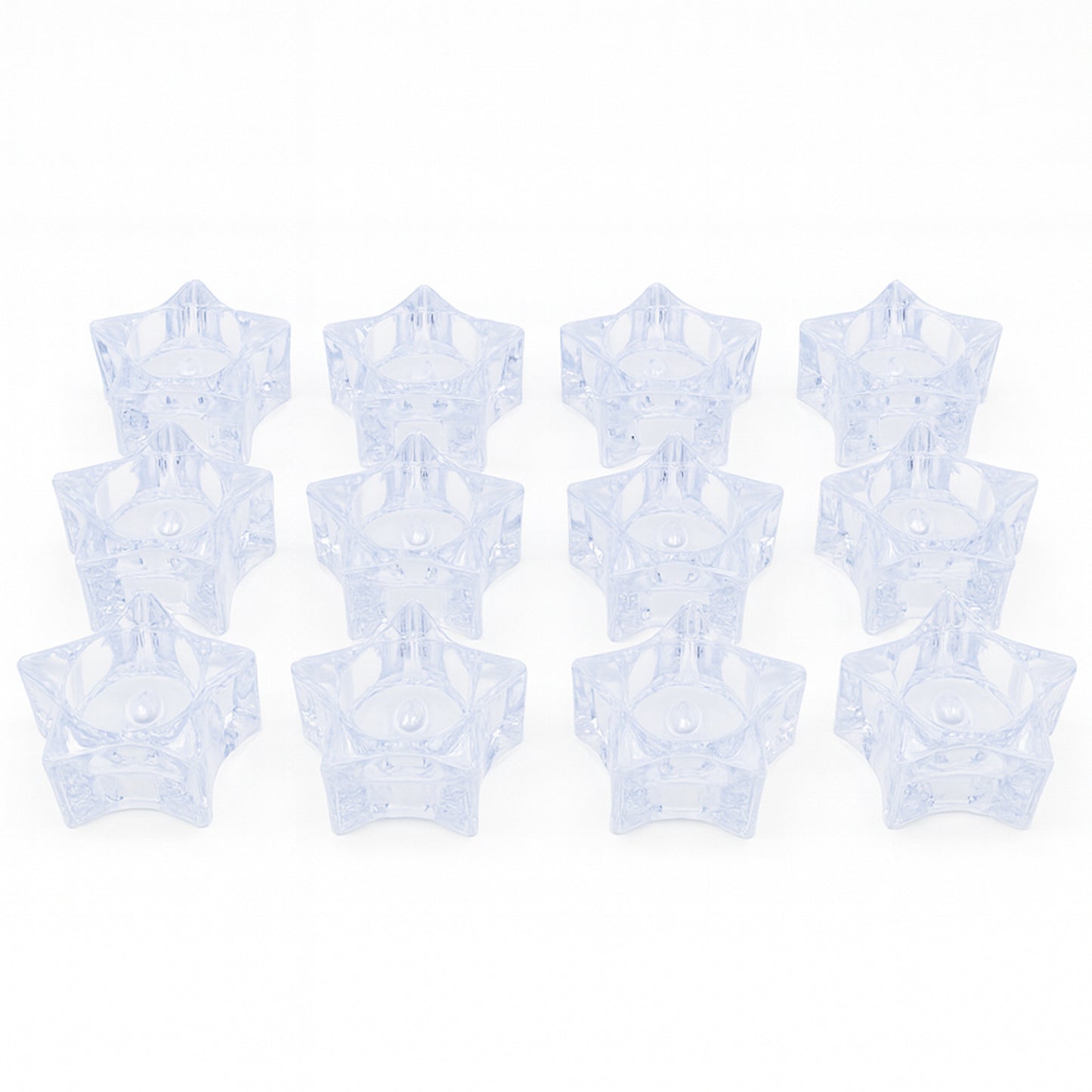 Set of 12 LED Crystal-Effect Flameless Smokeless Candles