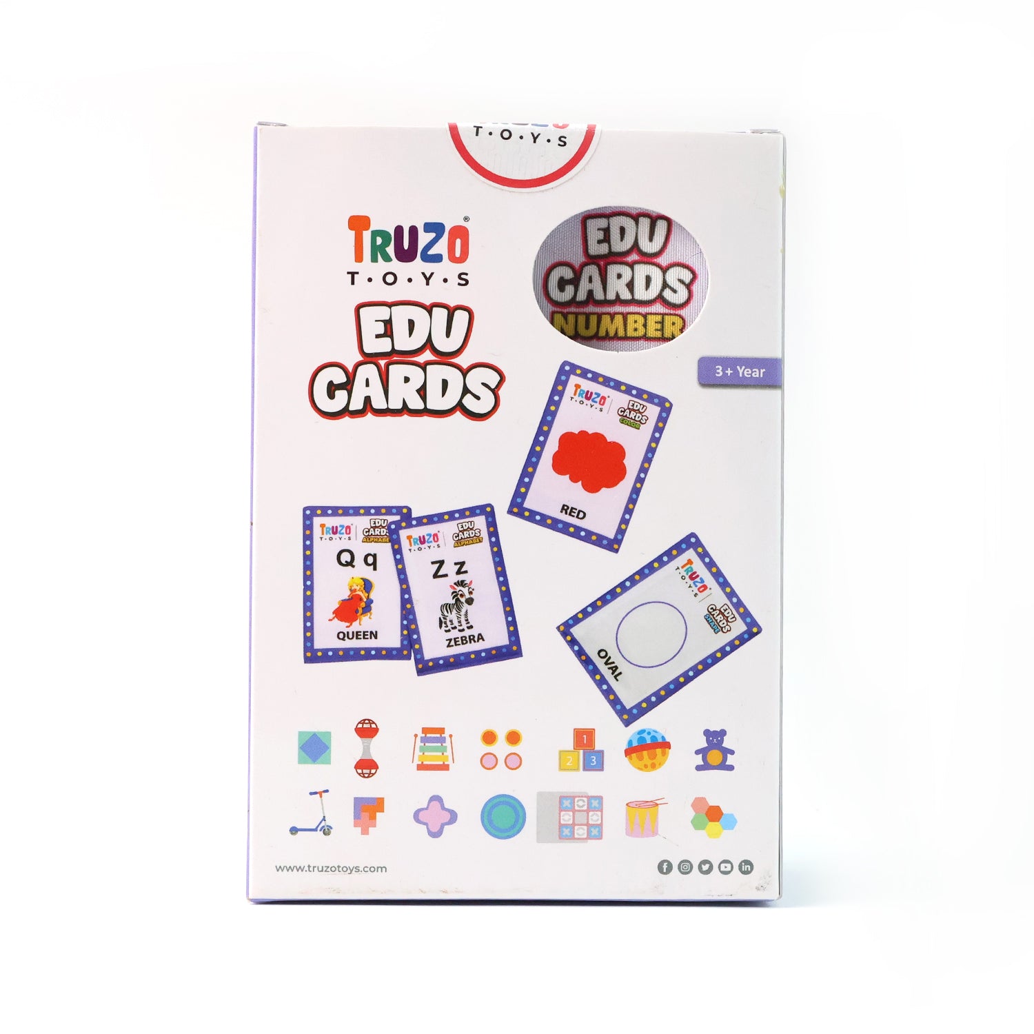 Truzo Toys Edu Cards – Number Flashcards for Early Learning & Counting Skills (3+ Years)
