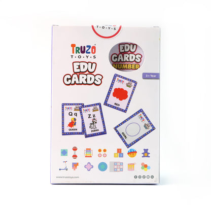 Truzo Toys Edu Cards – Number Flashcards for Early Learning & Counting Skills (3+ Years)