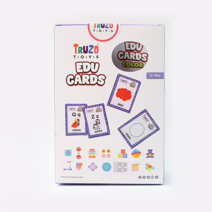 Truzo Toys Edu Cards – Colour Learning Flashcards for Kids (3+ Years)