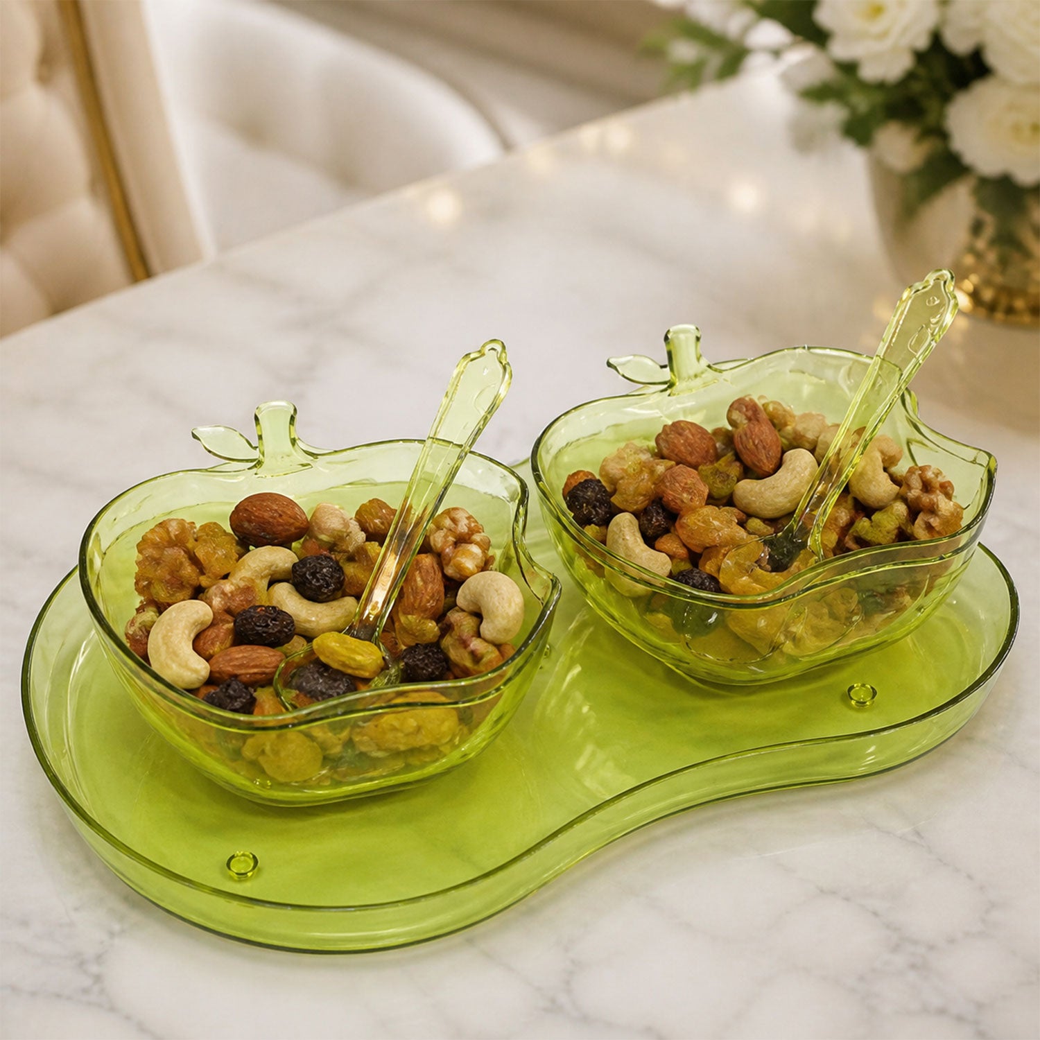 Apple Shape Serving Set – 2Pc Dinnerware | Indo Glow