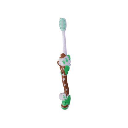Kids toothbrush with soft bristles and ergonomic grip