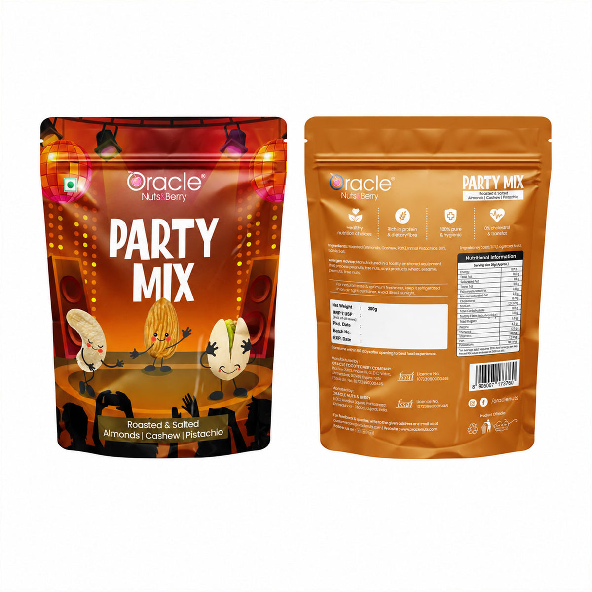 Party Mix Premium Crunchy Blend of Nuts and Savoury Snacks for Party Sharing (200g)