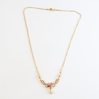 Stylish Multicolor Floral Pendant Necklace for Women