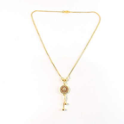 Elegant Round Pendant Chain Necklace for Women