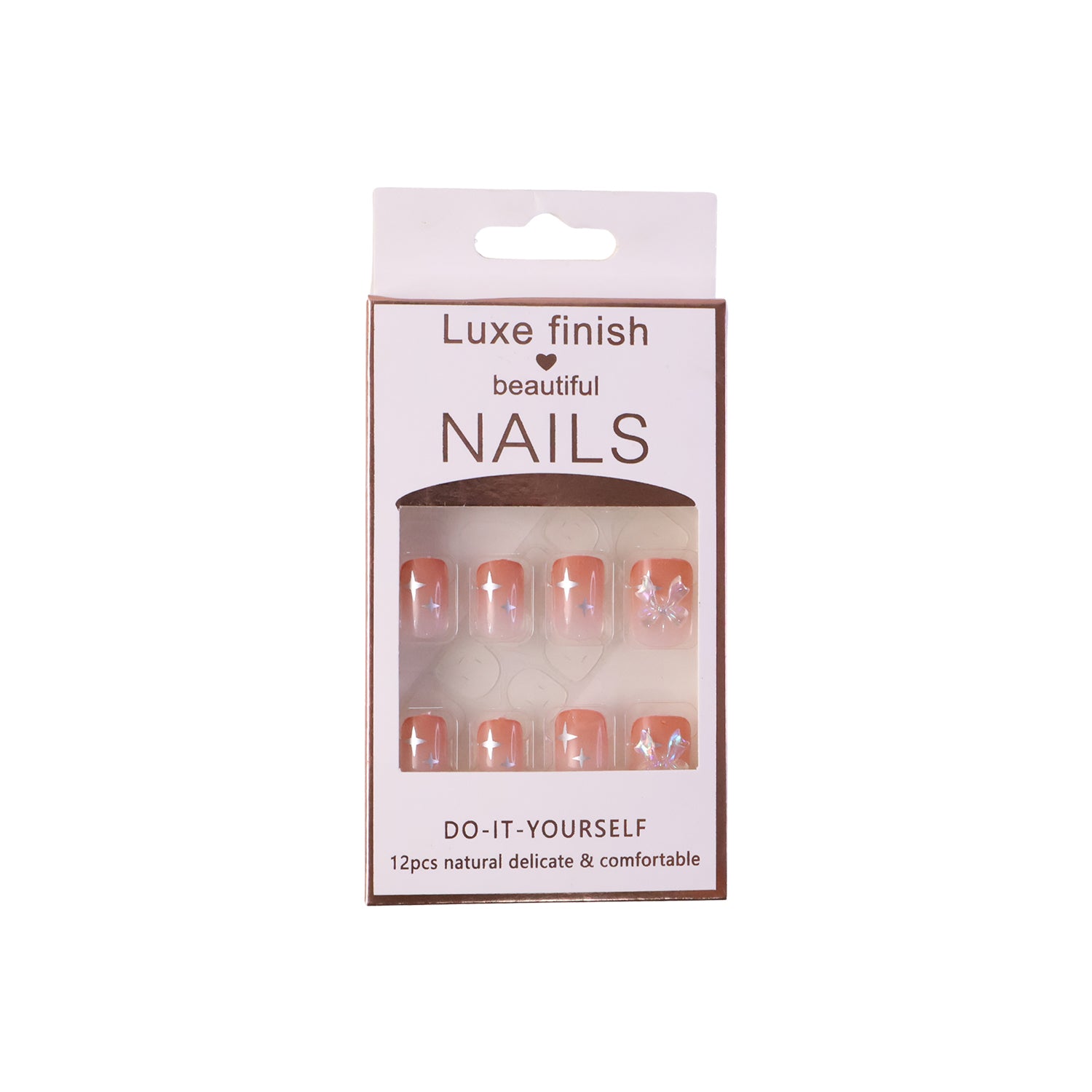 Artificial False Nail Set with Mix Design fake nails - (1 Set)