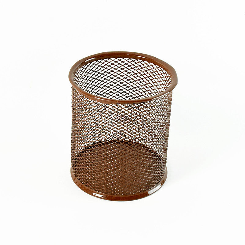 Khyati Round Metal Pen Stand – Durable Mesh Pencil Holder for Office, Home & Study Desk