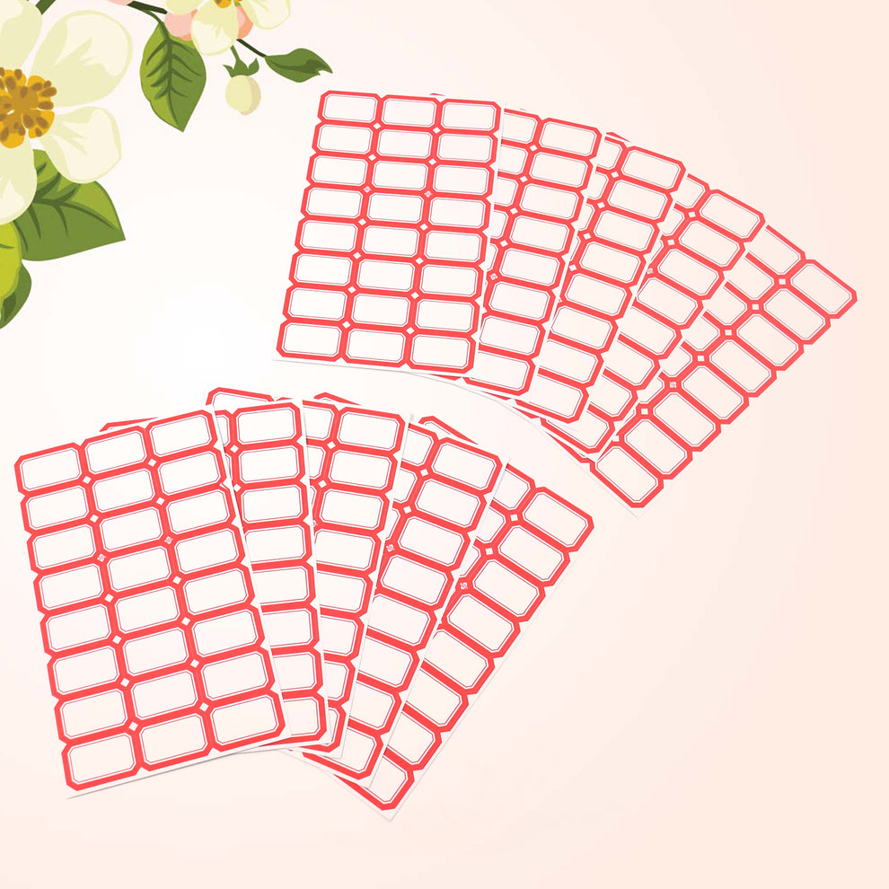 Blank Sticker Insert Sheets Multipurpose Blank Label Sticker Sheets Pack of Sheets (10 Sheet Set)