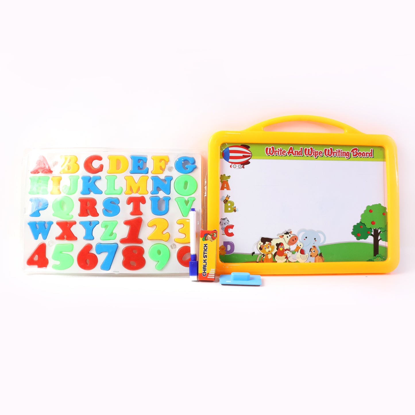 2-in-1 Kids Writing Board Set – Double-Sided Whiteboard & Blackboard