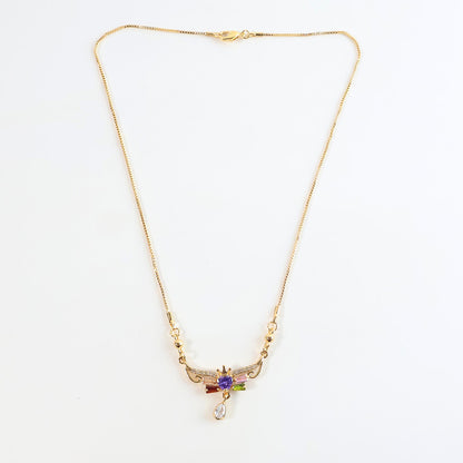 Charming Multicolor Crystal Pendant Necklace for Women