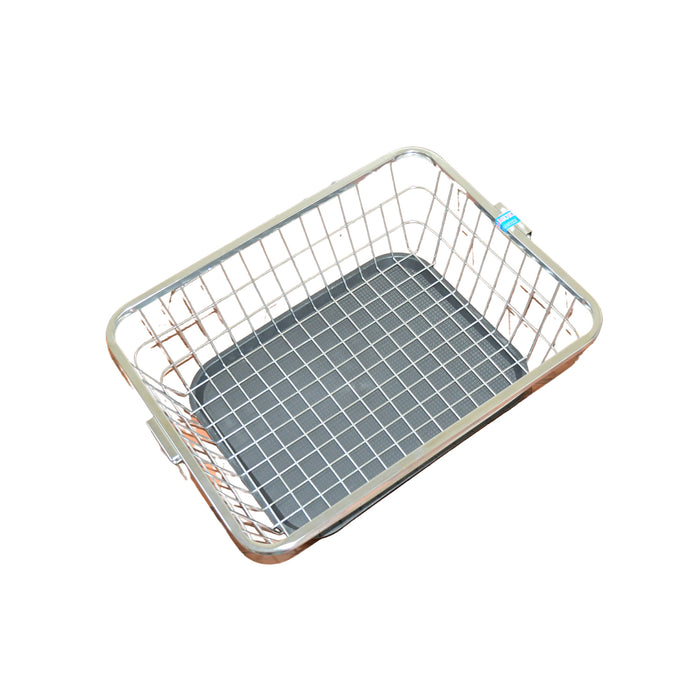 Dish Drainer Rack  With Drip Tray Stainless Steel Dish Drainer Rack with Drip Tray, Utensil Drying Stand for Kitchen Plate Rack Bartan Basket for Kitchen Utensils/Dish Drying Rack with Drainer/Bartan Basket/Plate Stand ( 57 x 45 x 19 cm)