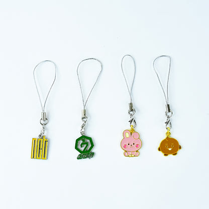 Cartoon Metal Mobile Straps and Keychains (1 Pc & mix Design)
