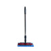 Floor cleaning mop with rotating microfiber head, flat design for thorough cleaning.