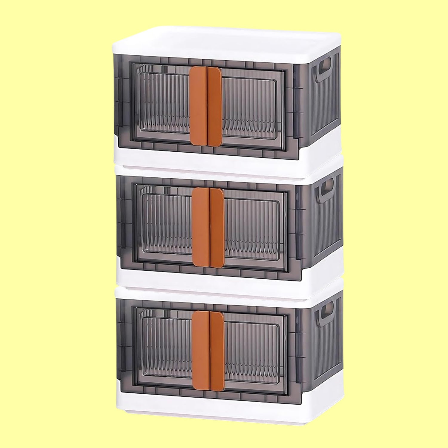 Plastic Folding Wardrobe Organizer 3-Layer with Wheels - Image 3