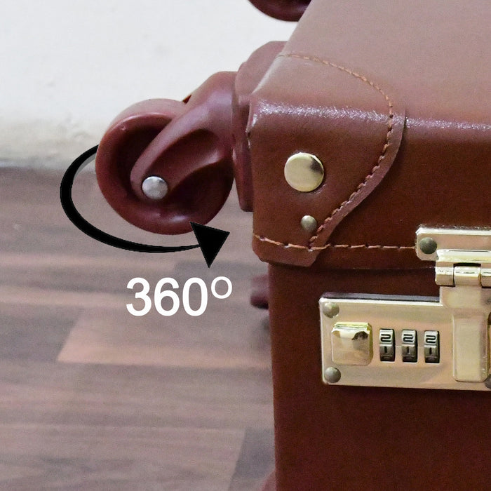 Premium Genuine Leather Vintage Suitcase
