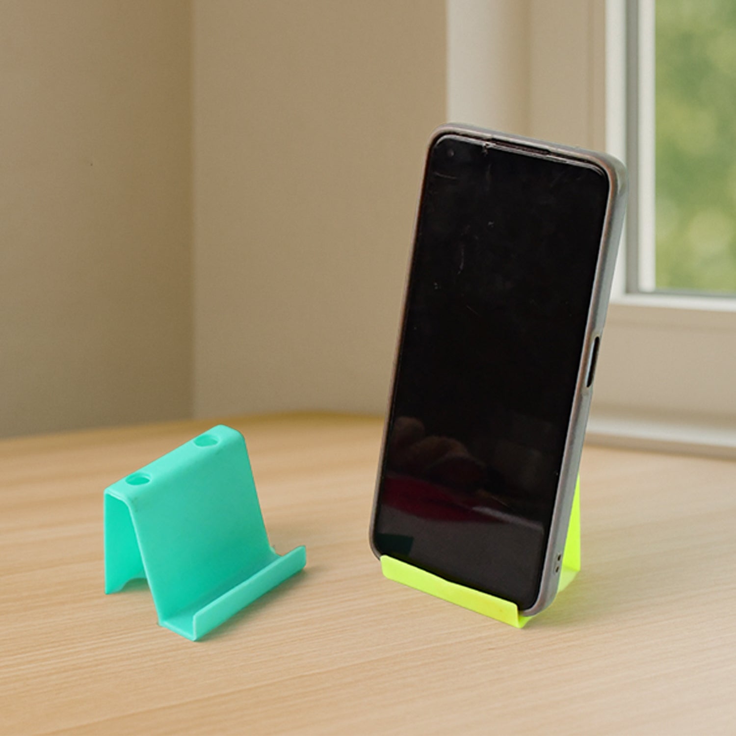 Customized / Personalized Multifunctional Plastic Mobile Phone Stand & Pen Holder (1 Pc & mix color)