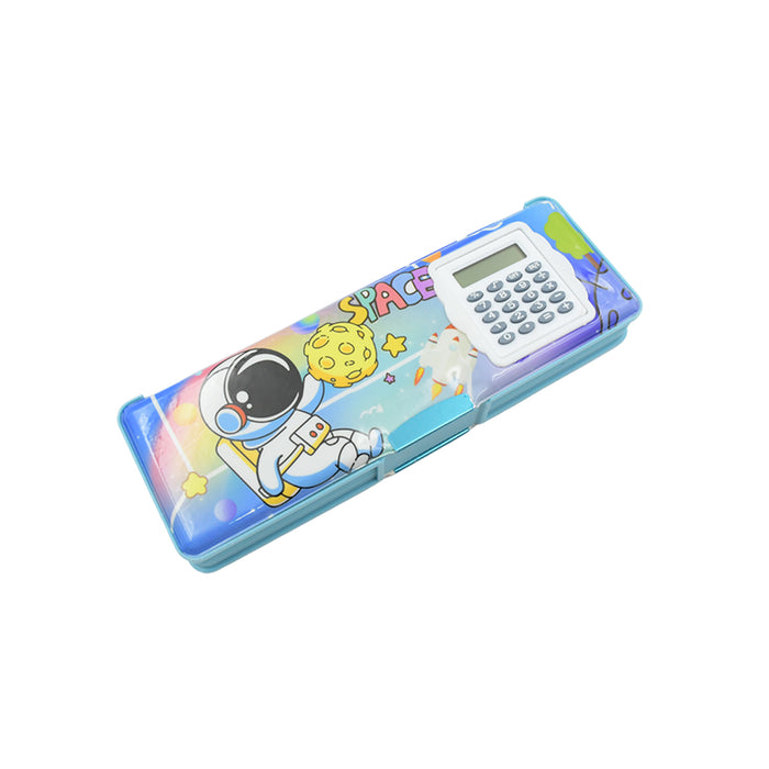 Double Sided Magnetic Geometry Box, Pencil Box with Calculator for Boy ...